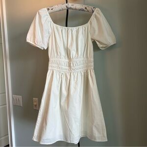 AND NOW THIS
OFF-SHOULDER PEASANT MINI DRESS